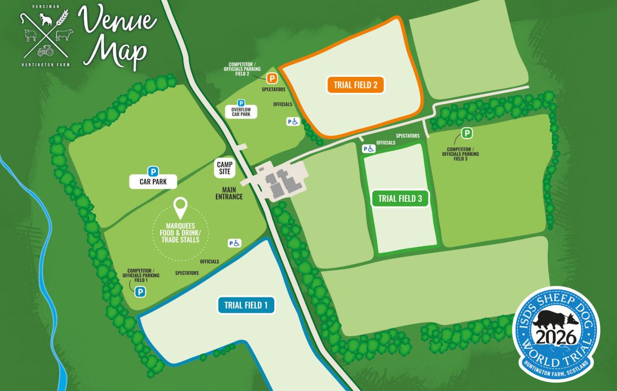 Sheep Dog World Trial Venue Map