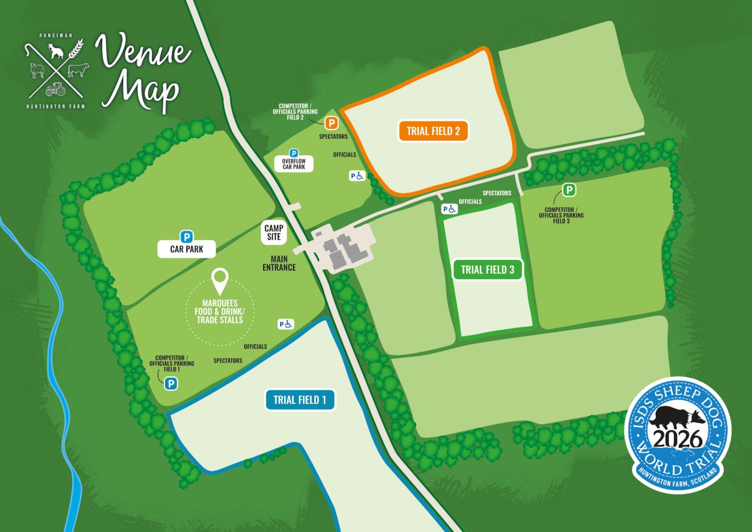Sheep Dog World Trial Venue Map